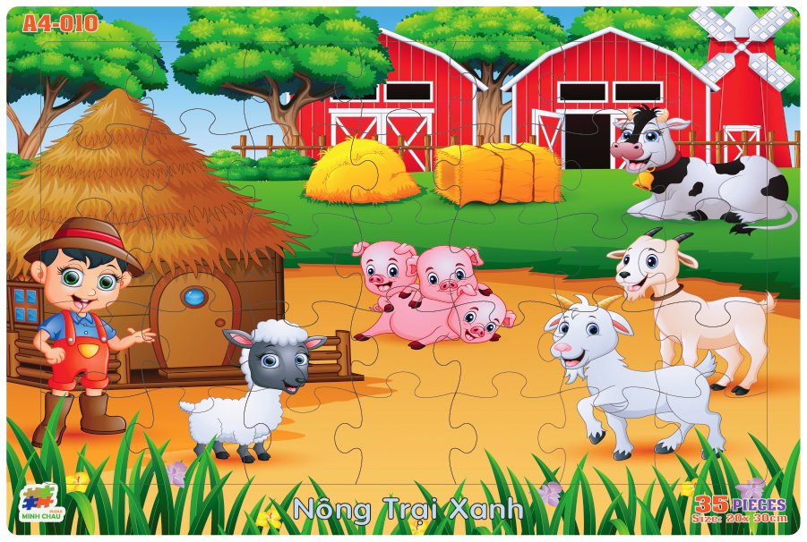 Đồ chơi xếp hình 35 mảnh Nông trại xanh(20x30cm)