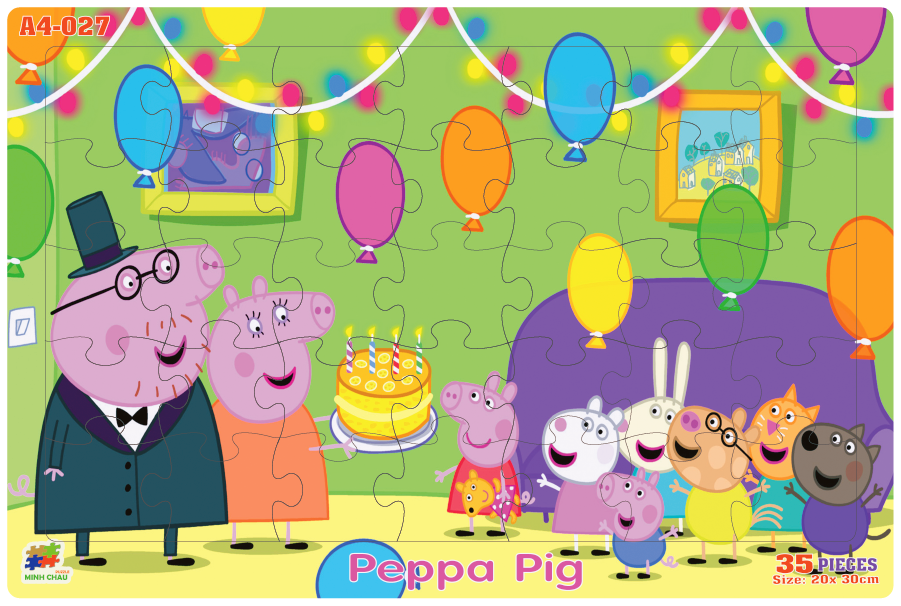 Đồ chơi xếp hình 35 mảnh Peppa pig (20x30cm)