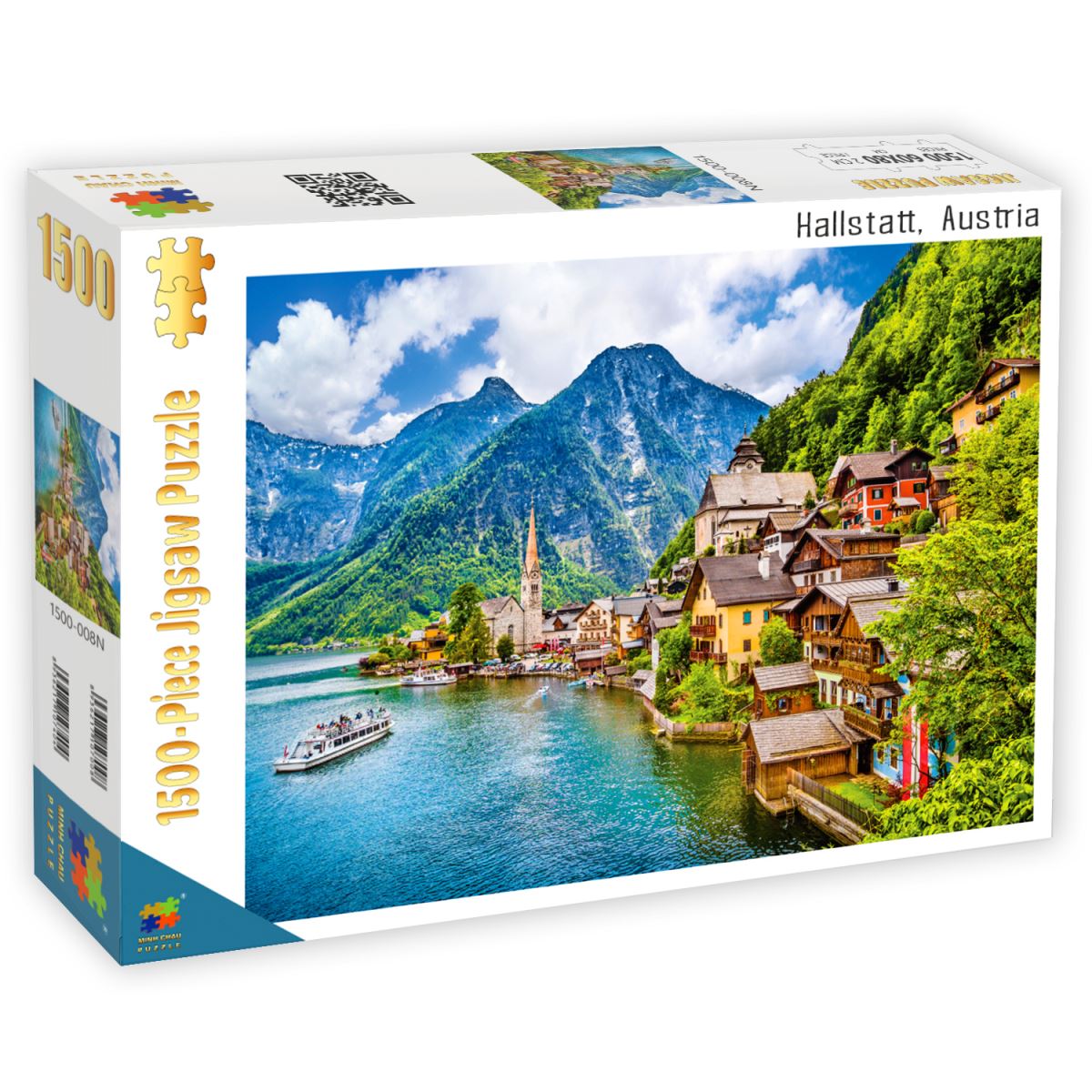Bộ tranh xếp hình cao cấp 1500 mảnh ghép (60x80cm) – Hallstatt, Austria