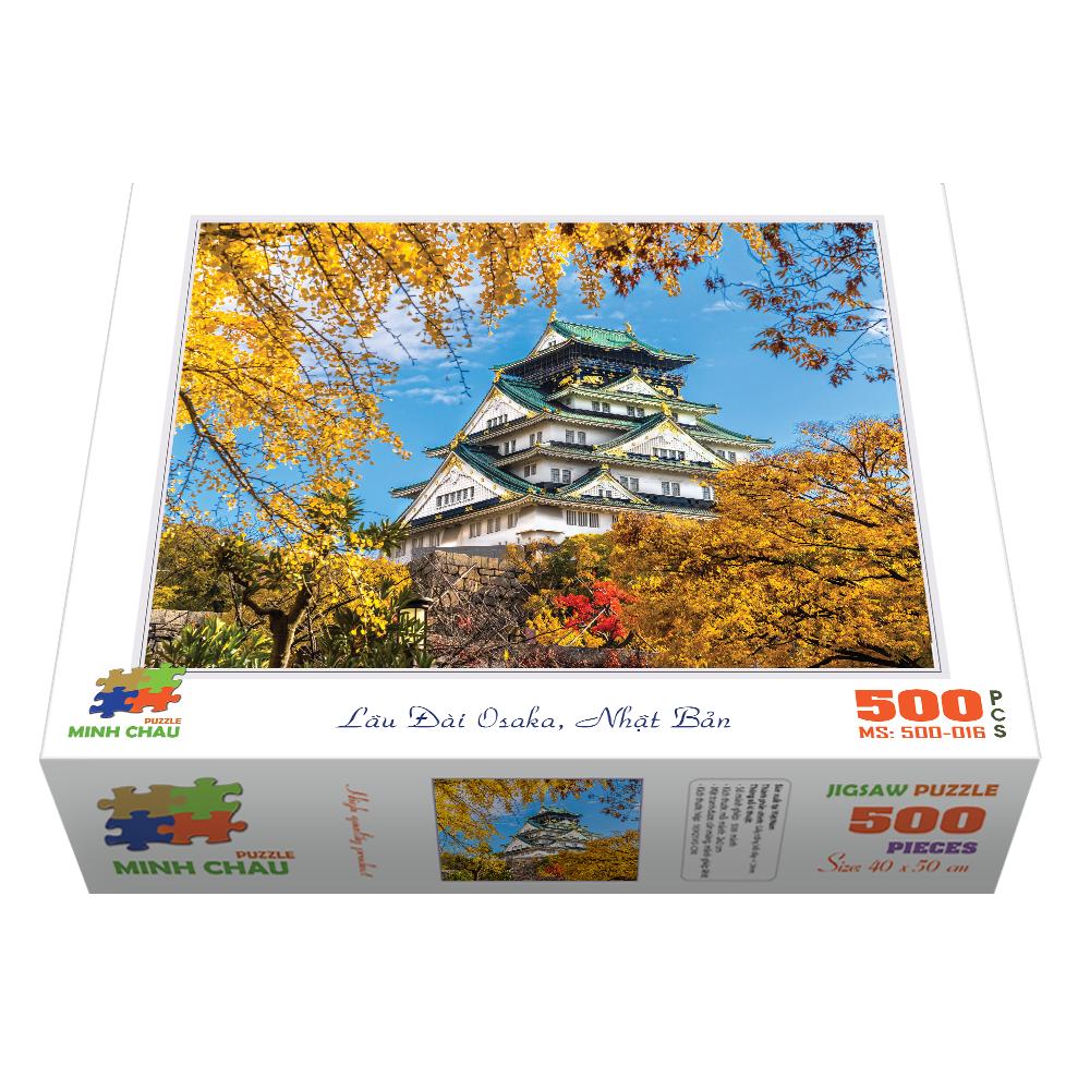 Bộ tranh xếp hình cao cấp 500 mảnh ghép – Lâu Đài Osaka, Nhật Bản (40x50cm)