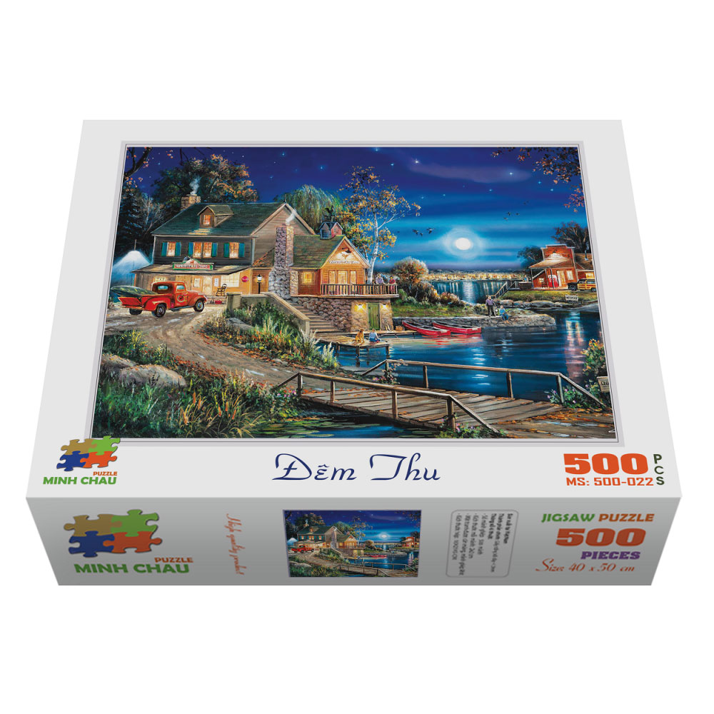 Bộ tranh xếp hình cao cấp 500 mảnh ghép – Đêm thu (40x50cm)