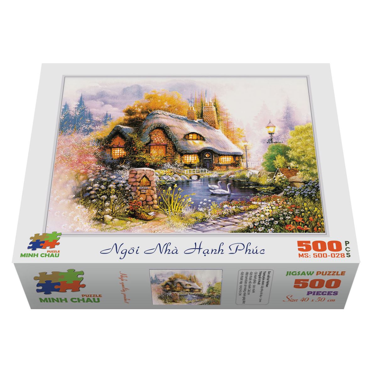 Bộ tranh xếp hình cao cấp 500 mảnh ghép – Ngôi nhà hạnh phúc